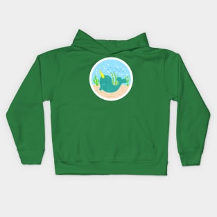 Sweet Narwhal Face Kids Hoodie